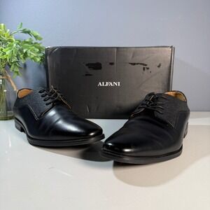 Alfani Jackson Black Leather Oxford Dress Shoes Men Size 10